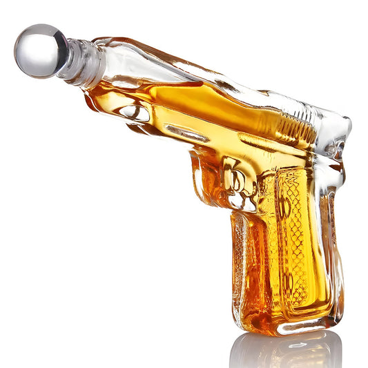 Glass Pistol Decanter Glass Craft Bottle Whiskey Vodka Dispenser Sandhawk Pistol Decanter Cover