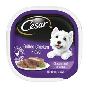 Cesar Grilled Chicken Flavor Classic Loaf in Sauce Wet Dog Food