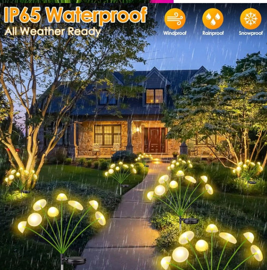 Solar Garden Lights Dual Mode LED Solar Mushroom Lights Waterproof Decor Yard Patio Pathway Jellyfish for Garden Ambiance