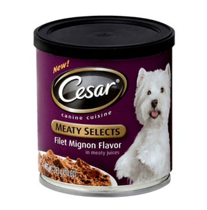 Cesar Canine Cuisine Meaty Selects Filet Mignon Flavor in Meaty Juices