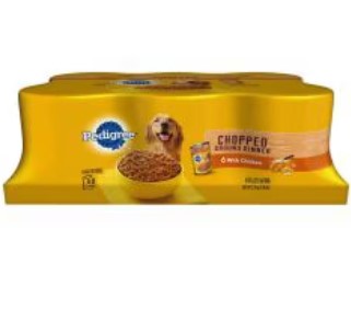 Pedigree Chopped Ground Dinner With Chicken Canned Dog Food 6 Cans