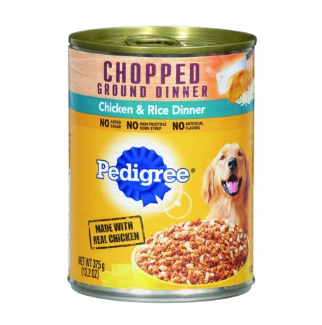 Pedigree Chopped Ground Dinner Chicken &amp; Rice Canned Dog Food