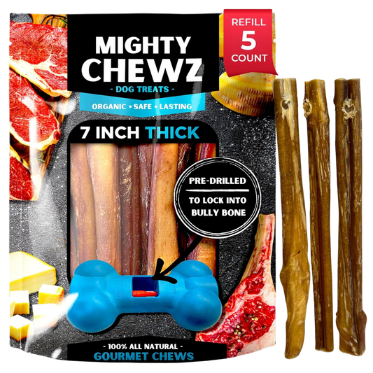 7" Thick Bully Sticks - Refill Pack-0
