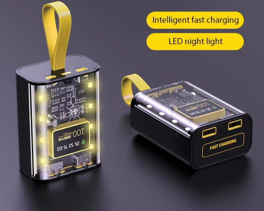 3*18650 Battery Charger Case DIY Power Bank Box Fast Charge 5V 2A Double USB Output Battery Storage Box With LED Night Light