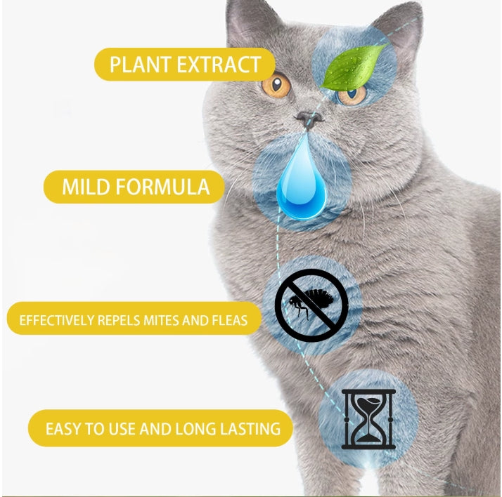 Cat Anti Flea Drops Flea Lice Remove Relieve Skin Itching External Insect Repellent Deworming Supplies Pet Tick Treatment Drops