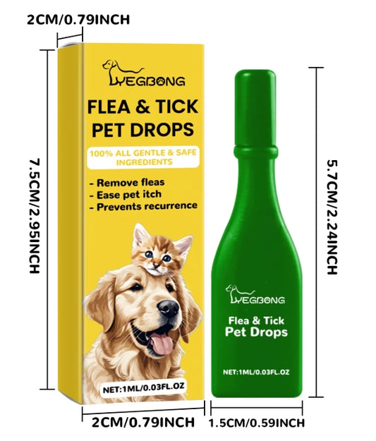 Cat Anti Flea Drops Flea Lice Remove Relieve Skin Itching External Insect Repellent Deworming Supplies Pet Tick Treatment Drops