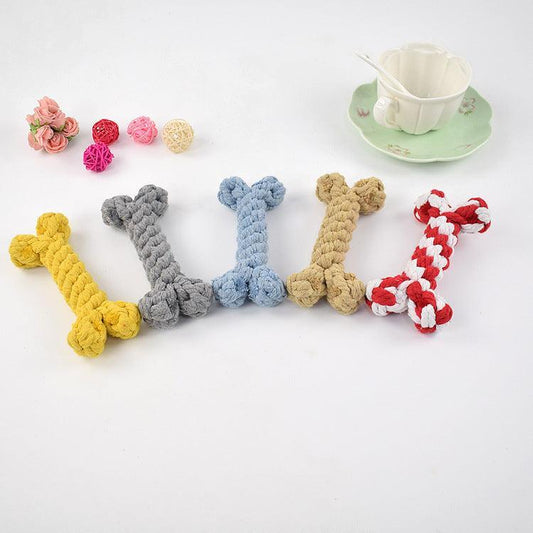 Bite-Resistant Cotton Rope Knot Toy For Dogs-0