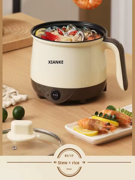 Dormitory Small Multifunctional Electric Cooking Pot Cooking Pot Steamer Electric Hot Pot